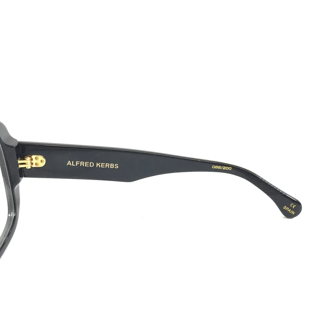 Alfred Kerbs Eyeglasses Frames CARI BK Shiny Black Gold Full Rim 55-17-141